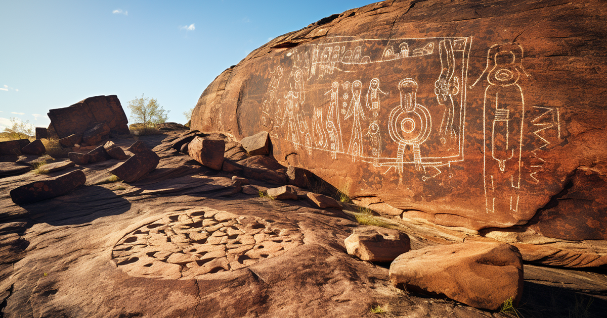 petroglyphs at Rock Art Ranch